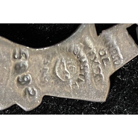 Vintage Margot De Taxco Silver Blue and White Enamel Necklace and Earring set - Picture 3 of 13